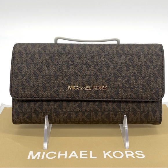 Michael Kors Trifold Wallet Brown - Picture 1 of 9